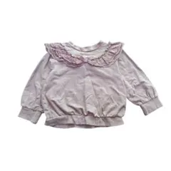 ビケットクラブ　レース付フリル襟 トレーナー 90　キムラタン　ピンク