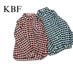 【2枚セット】　KBF 2way 起毛チェックシャツ　チェック柄