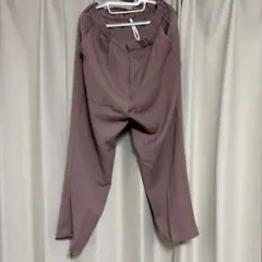 ピンク スラックス ゴムウエスト