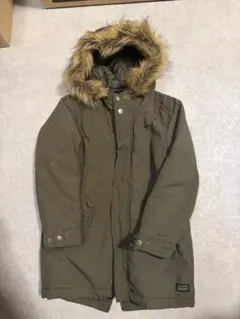 ZARA BOYS フード付きダウンコート オリーブグリーン