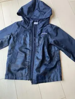 アウトドア　ネイビー迷彩　薄手　ウィンドブレーカー　ジャケット　120