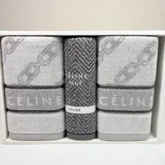 新品 レア CELINE セリーヌ ミニテリー クマ刺繍 タオルハンカチ 3枚