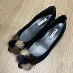 スウェード パンプス