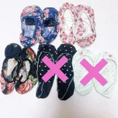 tutu anna 他レディース ソックス 3足セット 花柄 水玉