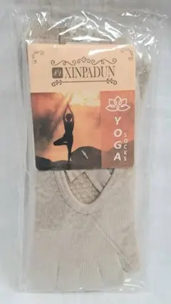 5本指ヨガソックス 2足セット カーキ