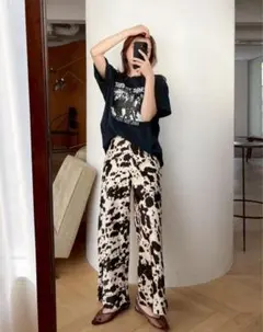 シールームリンBasic Satin Wideパンツ　COW