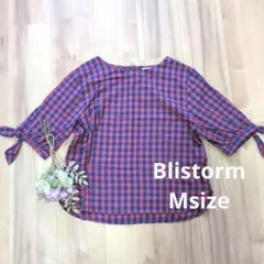現品限り！Blistorm ギンガムチェック チュニック 五分袖　Мサイズのサムネイル