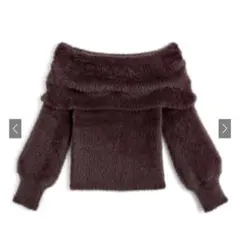 シャギーオフショルダーニットトップス[pm641] GRL