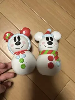 ディズニーリゾート　ミッキーミニー　雪だるま