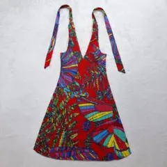 【美品】PLEATS PLEASE ホルターネックワンピース 蝶 総柄 サイズ3のサムネイル