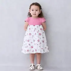 プティマイン いちご柄ドッキングワンピース 120 新品タグ付き