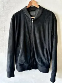 ZARA MAN スエード調 MA-1 ブルゾン ブラック S エムエーワン