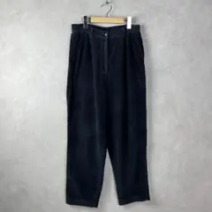 USA古着 コーデュロイパンツ 黒 ブラック 太畝 ワイド vintage