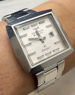 372/稼働 70年代 テクノス クーガー スクエア 自動巻き メンズ - メルカリ