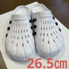adidas アディレッタ　クロッグ　ホワイト サンダル 26.5