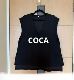 COCA サイドスリットノースリーブ ブラック Mサイズのサムネイル