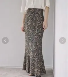 TODAYFUL ジャガードリーフペンシルスカート