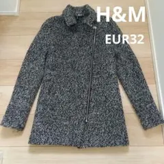 H&M DIVIDED ライダース風ウールコート グレーのサムネイル