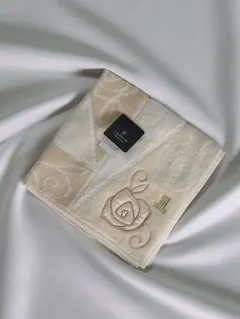 LANVIN ランバン バラ刺繍 タオルハンカチ