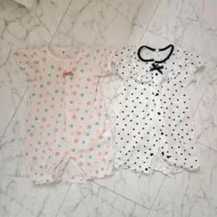 前開きロンパース2枚セット