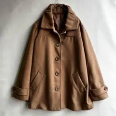 美品　レディース　ウール調　コート　ベージュ　3L 大きい