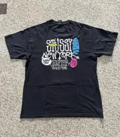 希少　90's　Stussy　グラフィックTシャツ 黒　L　vintage
