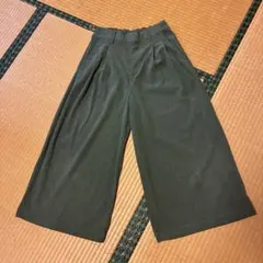 ガウチョパンツ カーキ コーデュロイ
