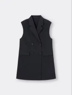 GU オーバーサイズダブルブレストベスト ブラック　xl ベージュとまとめ買い可