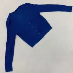 UNIQLO U クルーネック リブ編み カーディガン ブルー Sサイズ 大人