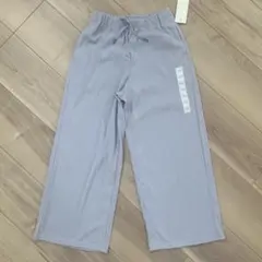 新品　gu リブプルオンワイドパンツ 140