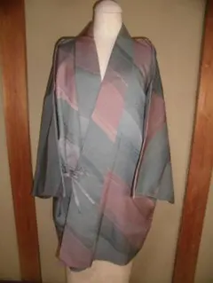 49 正絹 道行コート 和装コート グレー地