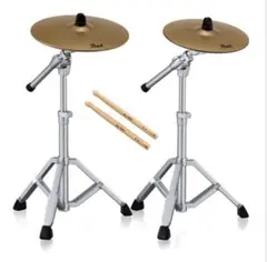 Pearl ドラムミニチュアコレクション クラッシュ＆ライドシンバル＆スティック