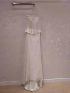 イタリア製 ウェディングドレス レース シフォンセパレート