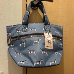 【新品】LeSportsac トートバッグ 日本限定　風間ゆみえ　犬　青　レアのサムネイル