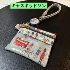 ☆スマホも通帳も入る前面クリア キャスキッドソン ダブルファスナー