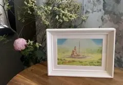 ●新品　ジブリパーク　アトリエ地球屋 ポストカード 猫の国風景画・フレーム付き