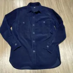 【美品】UNIQLO コーデュロイ 長袖シャツ ネイビー