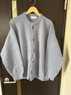 ADAM ET ROPE オーバーサイズ ローゲージクルーネックカーディガン