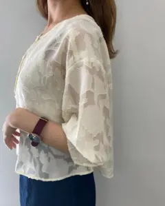 【新品未使用☆S0LD OUT】オパールレースブラウス オパール／ブラ オパール