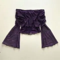 fairy grange gothic オフショルダー トップス シースルー 紫