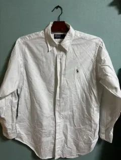 【訳あり】ポロ ラルフローレン 白シャツ ポニー刺繍 オックスフォード