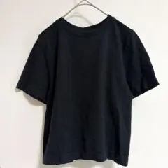 ベーシック クルーネック Tシャツ 黒 半袖 シンプル 万能【着回し◎】