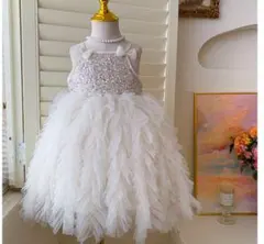 ベビードレス　ドレス　子どもドレス　結婚式　発表会　90 アニバーサリー