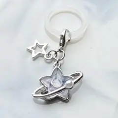 ハンドメイド　アンブレラマーカー　チャーム　寒色系スター　y2k