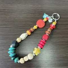 お試し価格 ハンドメイド バックチャーム ウッドビーズ