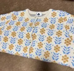 クルーネックニットカーディガン　花柄　フラワー　ABITOKYO セーター