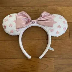 ミニー・マウス カチューシャ 白ピンク