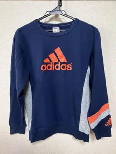 adidas トレーナー 13-14Y ネイビー/グレー/オレンジ