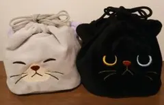 KALDI　カルディ 2026　ハロウィン 　ねこちゃん 巾着のみ 2点セット