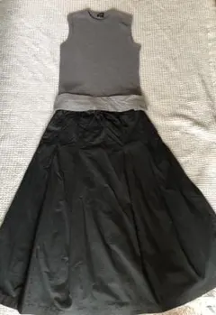 美品＊INDIVIノースリーブカットソー３８　グレー　インディヴィM